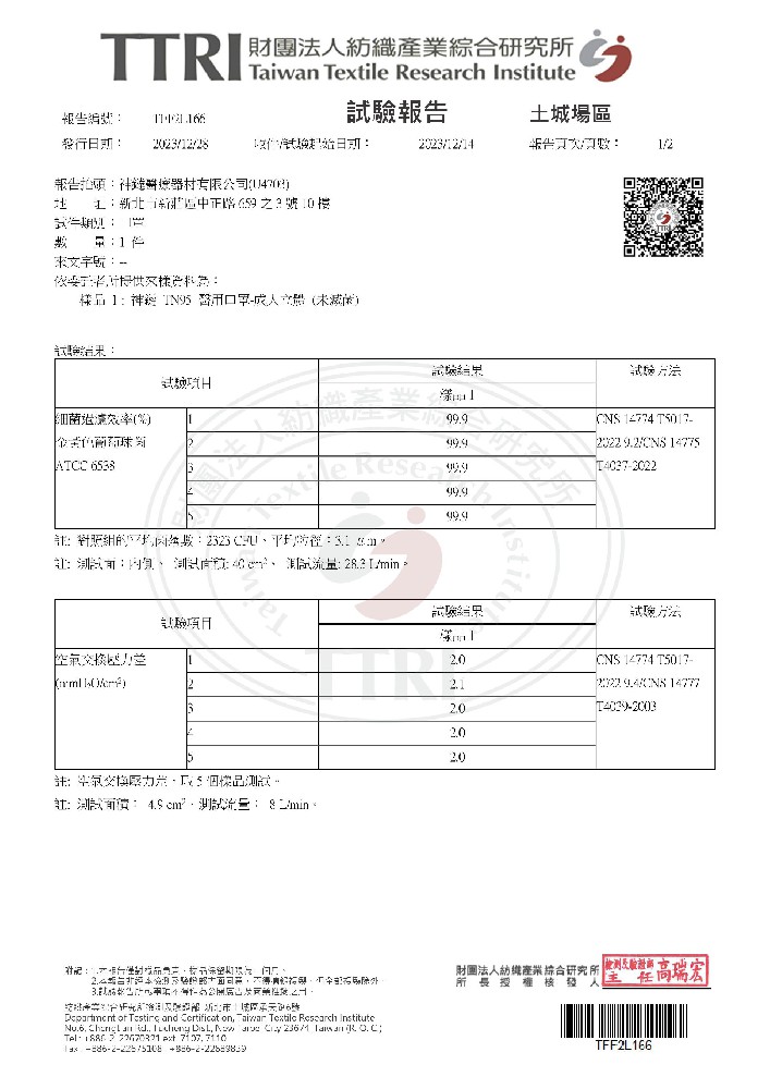 神鐽 C形 紡研所檢測報告